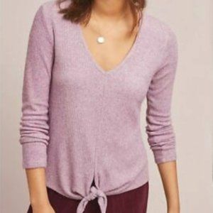 Anthropologie MOTH Tie Front Sweater
